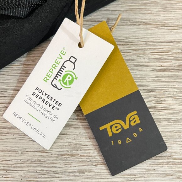 New Teva Sandals 8 Olowahu Strappy Mix B Black on Black NWT - Picture 16 of 16